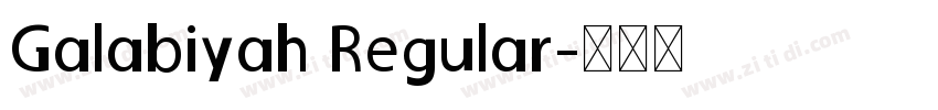 Galabiyah Regular字体转换